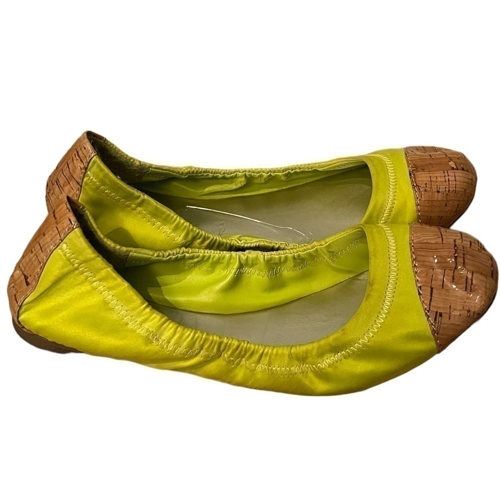 BCBGENERATION Neon Cork Toe Ballet Flats Size 7
